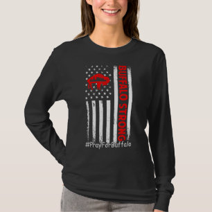 Buffalo sterke riem voor de Amerikaanse vlag Buffa T-shirt
