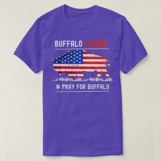 Buffalo Strong Pray For Buffalo American flag (2) T-shirt (Design voorkant)