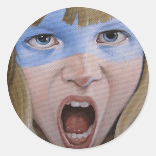 Buffalo Sunrise Ronde Sticker (Voorkant)