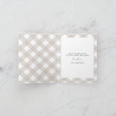 Buffalo tartan modern naturel 1 foto thanksgiving feestdagen kaart (Binnen)