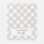 Buffalo tartan modern natuurlijk kerstcadeau fleece deken (Voorkant)