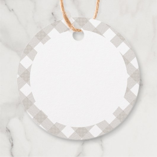 Buffalo tartan moderne natuurfoto Kerstmis Bedankjes Labels (Achterkant)