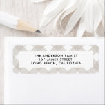 Buffalo tartan moderne natuurfoto Kerstmis Etiket<br><div class="desc">Buffalo tartan beige moderne natuurlijke 1 foto kerstvakantie decor voorkeur retour adres label. Eenvoudig,  schoon en elegant minimaal ontwerp.</div>