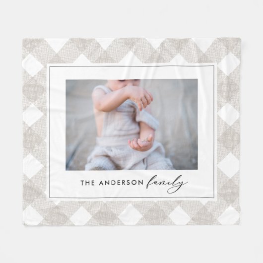 Buffalo tartan moderne natuurfoto Kerstmis Fleece Deken (Voorkant (Horizontaal))