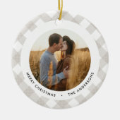 Buffalo tartan moderne natuurfoto Kerstmis Keramisch Ornament (Voorkant)