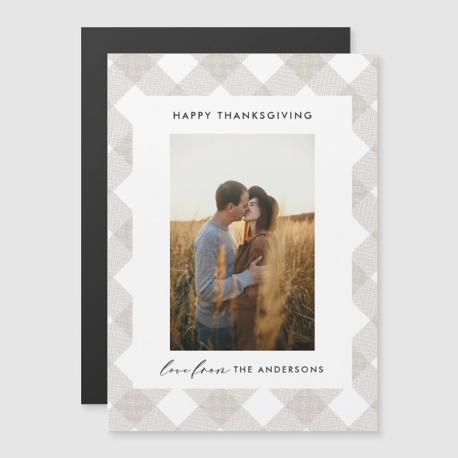 Buffalo tartan moderne natuurlijke 1 foto-Thanksgi (Voorkant / Achterkant)