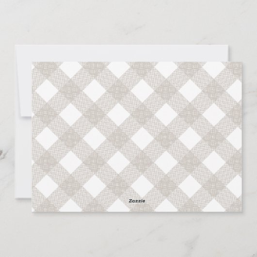 Buffalo tartan moderne natuurlijke 1 foto-Thanksgi Feestdagenkaart (Achterkant)