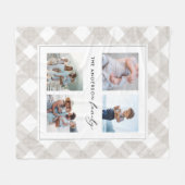 Buffalo tartan moderne natuurlijke vierfotokerst fleece deken (Voorkant (Horizontaal))