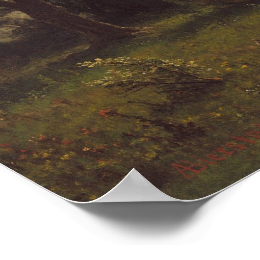 Buffalo Trail - Albert Bierstadt Fine Art Poster (Hoek)