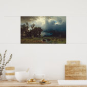 Buffalo Trail - Albert Bierstadt Fine Art Poster (Keuken)