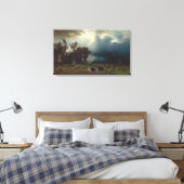 Buffalo Trail: het nakende Storm Canvas Afdruk (Insitu (Slaapkamer))
