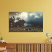 Buffalo Trail: het nakende Storm Canvas Afdruk (Insitu (Woonkamer))