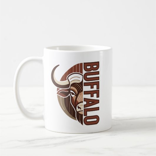 buffalo typografie mokken ontwerp (Links)