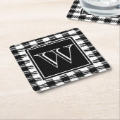 Buffalo Uw kleur en monogram afspelen Kartonnen Onderzetters (Schuin)