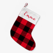 Buffalo Vakantievakantie Rood invullen Naam Kleine Kerstsok (Voorkant (Hangend))