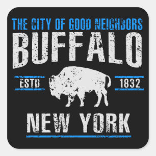 Buffalo Vierkante Sticker