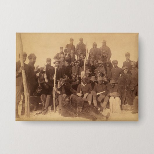 Buffalo Warriors: Amerikaanse zwarte cavalerie Button (Voorkant)