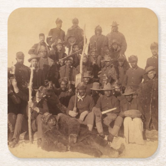 Buffalo Warriors: Amerikaanse zwarte cavalerie Kartonnen Onderzetters (Voorkant)