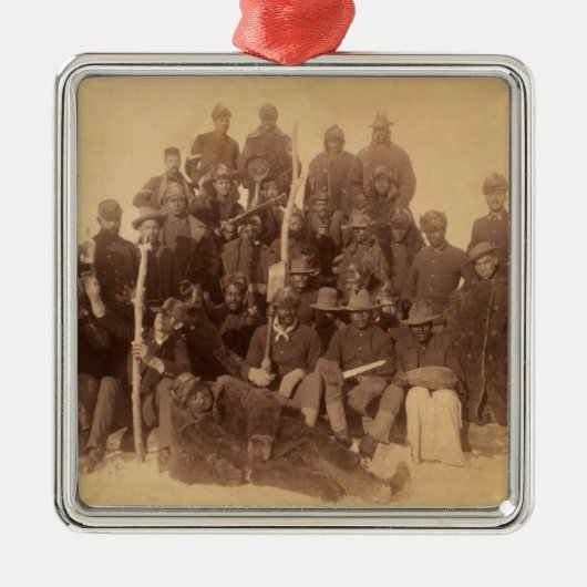 Buffalo Warriors: Amerikaanse zwarte cavalerie Metalen Ornament (Voorkant)