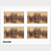 Buffalo Warriors: Amerikaanse zwarte cavalerie Rechthoekige Sticker (Vel)