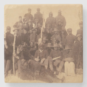 Buffalo Warriors: Amerikaanse zwarte cavalerie Stenen Onderzetter