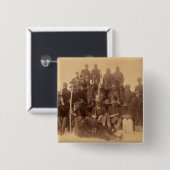 Buffalo Warriors: Amerikaanse zwarte cavalerie Vierkante Button 5,1 Cm (Voorkant /achterkant)