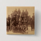 Buffalo Warriors: Amerikaanse zwarte cavalerie Vierkante Button 5,1 Cm (Voorkant)