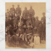 Buffalo Warriors: Amerikaanse zwarte cavalerie Wijn Etiket (Enkel label)