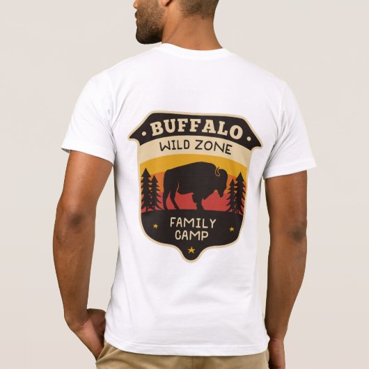 Buffalo Wild Zone Family Camp | Mannen T-shirt (Achterkant)