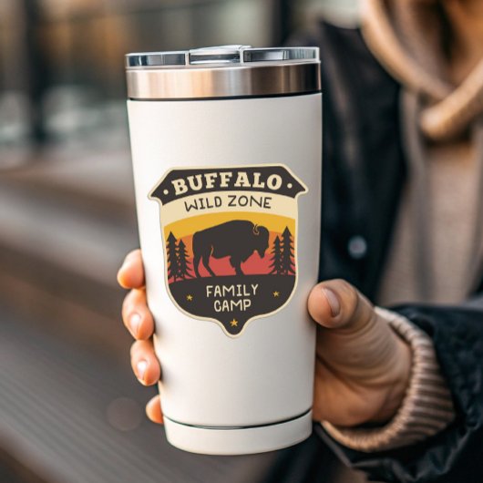 Buffalo Wilde Zone Camping | Afgesneden Sticker