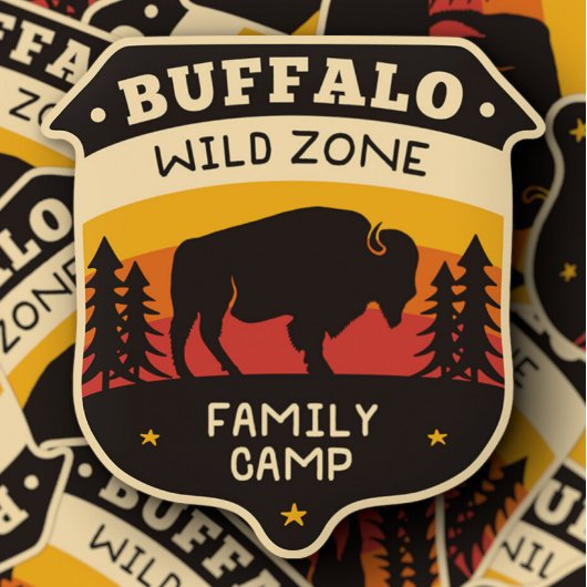 Buffalo Wilde Zone Camping | Afgesneden Sticker