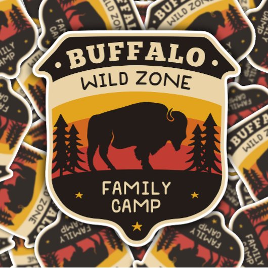 Buffalo Wilde Zone Camping | Afgesneden Sticker