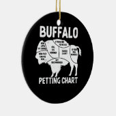 Buffalo Wildlife kinderkaart voor bizonliefhebbers Keramisch Ornament (Rechts)