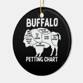 Buffalo Wildlife kinderkaart voor bizonliefhebbers Keramisch Ornament (Links)