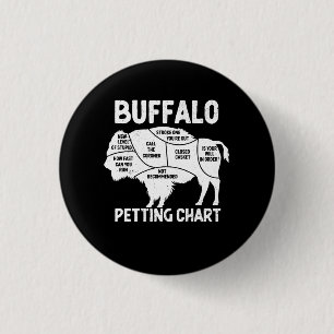 Buffalo Wildlife kinderkaart voor bizonliefhebbers Ronde Button 3,2 Cm