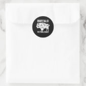 Buffalo Wildlife kinderkaart voor bizonliefhebbers Ronde Sticker (Tas)