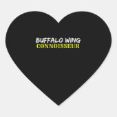 Buffalo Wing Obsessed Addict BBQ Chicken Wing Bask Hart Sticker (Voorkant)