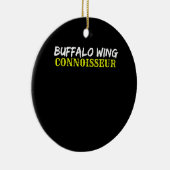 Buffalo Wing Obsessed Addict BBQ Chicken Wing Bask Keramisch Ornament (Rechts)