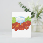 Buffalo Wings Briefkaart (Staand voorkant)