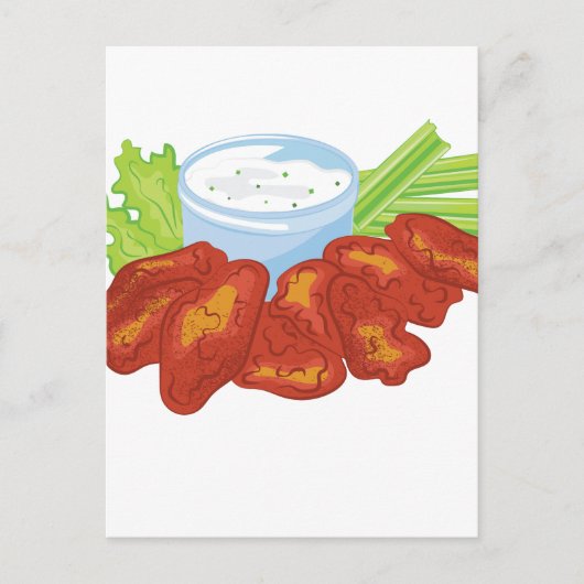 Buffalo Wings Briefkaart (Voorkant)