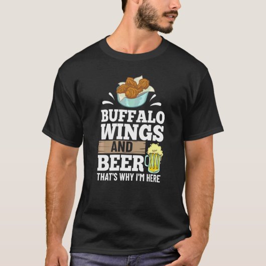 Buffalo Wings Fried Chicken Hot Wing Sauce T-shirt (Voorkant)