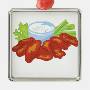 Buffalo Wings Metalen Ornament