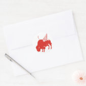 Buffalo Wings Ronde Sticker (Envelop)