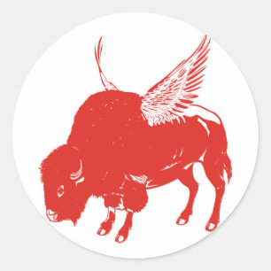 Buffalo Wings Ronde Sticker