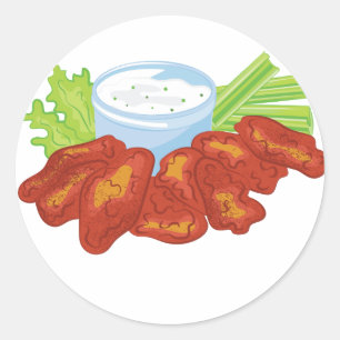Buffalo Wings Ronde Sticker