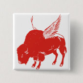 Buffalo Wings Vierkante Button 5,1 Cm (Voorkant)