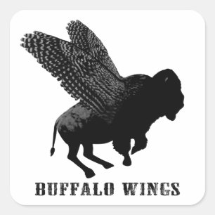 Buffalo Wings Vierkante Sticker