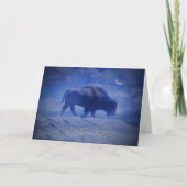 Buffalo Winter Solstice Blessings Wildlife Kaarten (Voorkant)