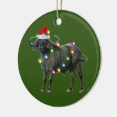 Buffalo With Hat Lights Christmas Keramisch Ornament (Links)