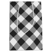 Buffalo Witte en zwarte vierkantjes geplakt Medium Cadeauzakje (Voorkant)